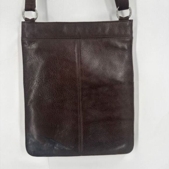 Vintage 90s Wilsons Leather Crossbody Bag Brown - Picture 1 of 15